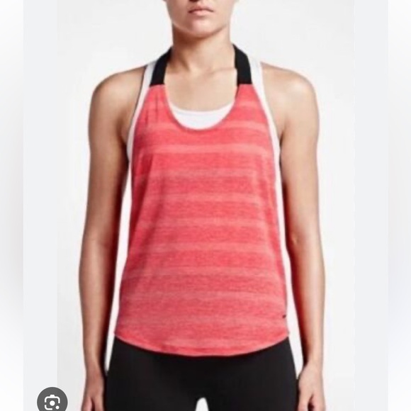 Nike DRI-FIT Pink Asymmetrical Backless Tank Top size medium. NWT! - Picture 1 of 11